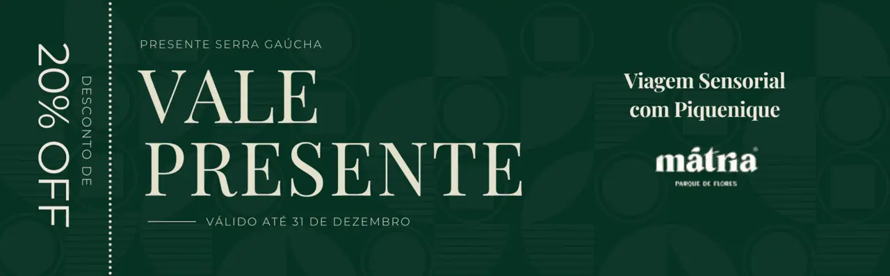 Cover - Vale Presente - Floresça: Viagem Sensorial com Piquenique no Mátria Parque de Flores