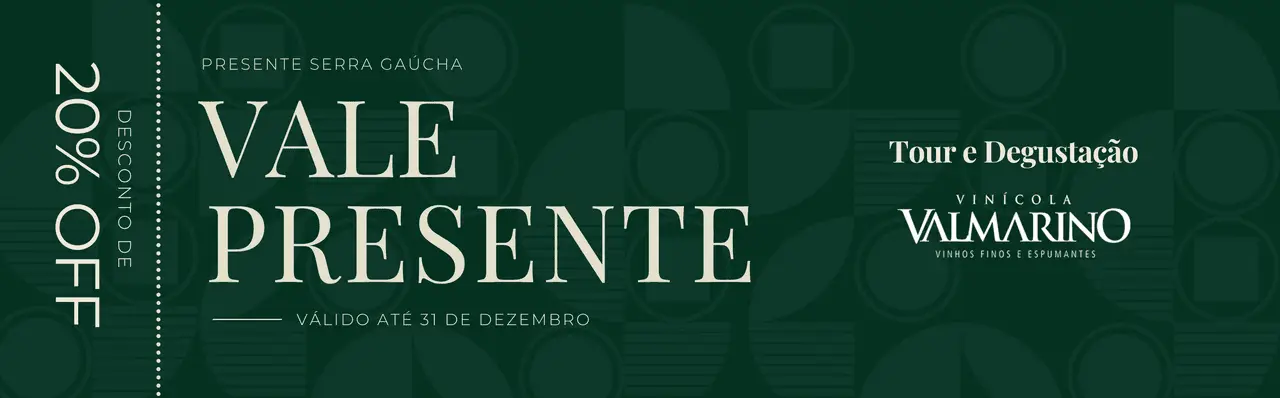 Cover - Vale Presente - Tour e Degustação na Vinícola Valmarino