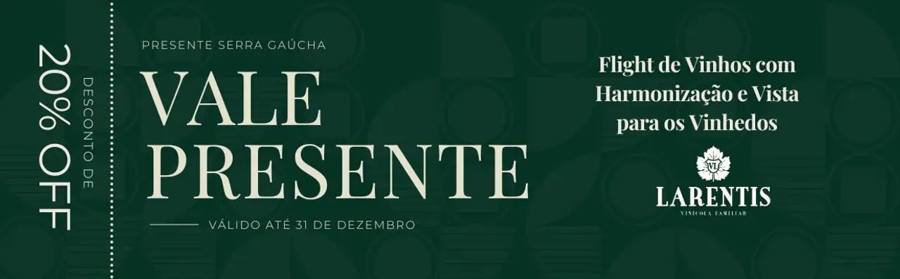 Cover - Vale Presente - Flight de Vinhos com Harmonização e Vista para os Vinhedos na Vinhos Larentis